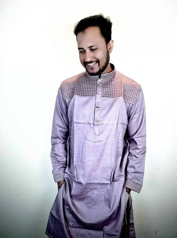Men’s Exclusive Panjabi (shade of purple And Embroidered)